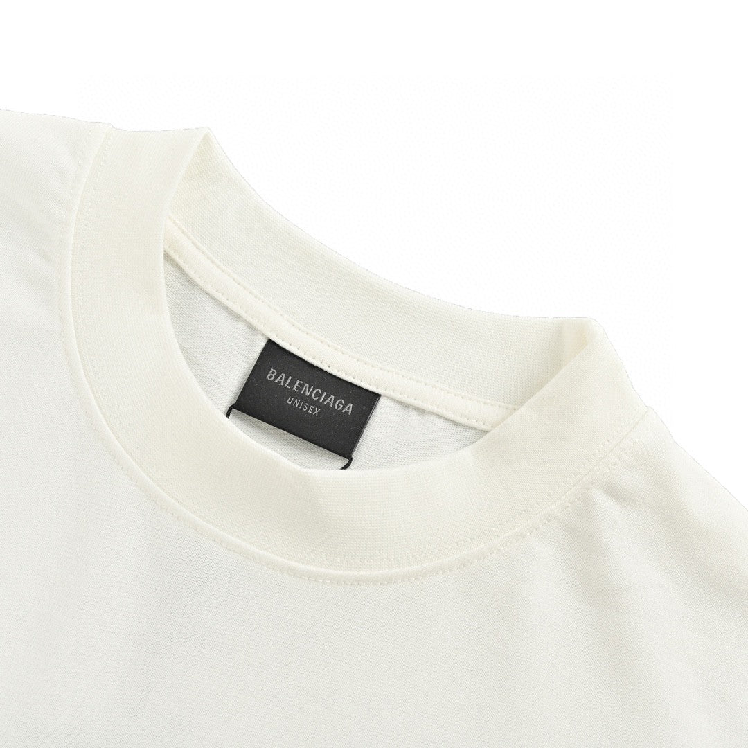 Balenciaga T-shirt - Overlapping Logo - Black Unisex Streetwear Limited Edition