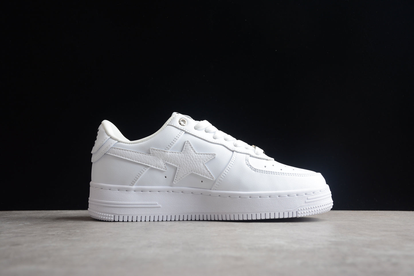 BAPE Sta Low Top Sneakers - White Unisex Streetwear Limited Edition - Introducing the BAPE STA Low Top Sneakers in Triple White C a perfect blend of