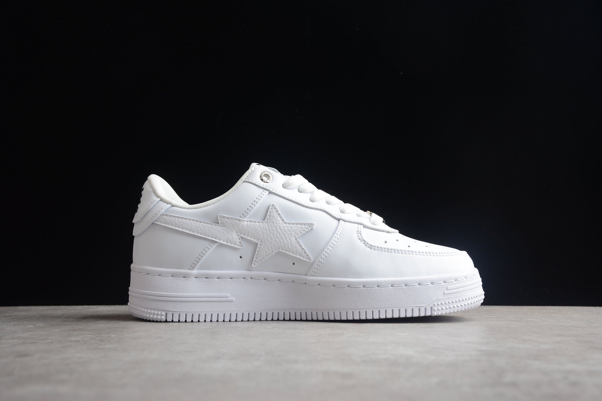 BAPE Sta Low Top Sneakers - White Unisex Streetwear Limited Edition - Introducing the BAPE STA Low Top Sneakers in Triple White C a perfect blend of