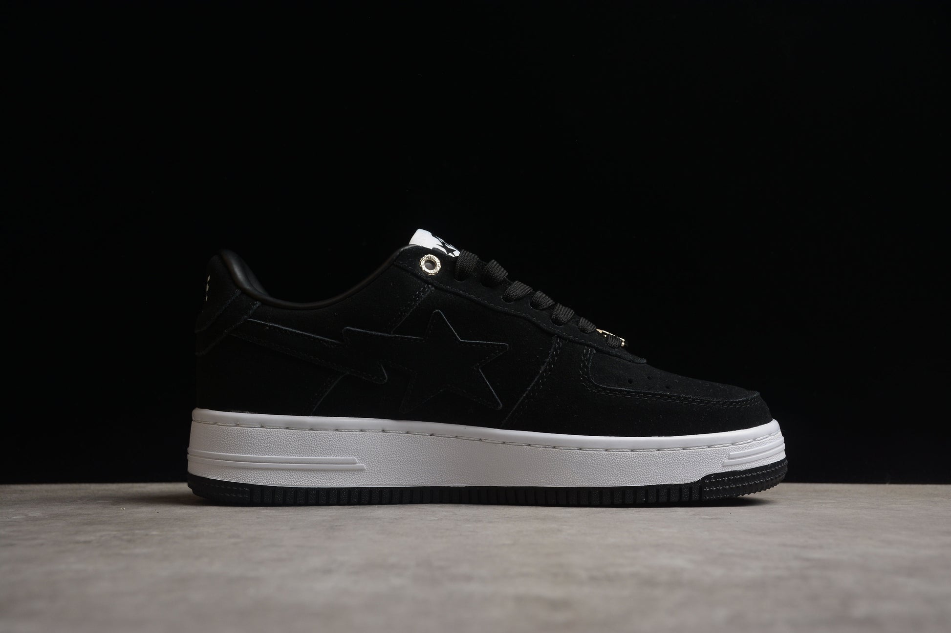 BAPE Sta Low-top Suede Sneakers - Black Unisex Streetwear Limited Edition - **BAPE STA Low-Top Black Suede Sneakers** Elevate your sneaker collection with the BAPE STA Low-Top