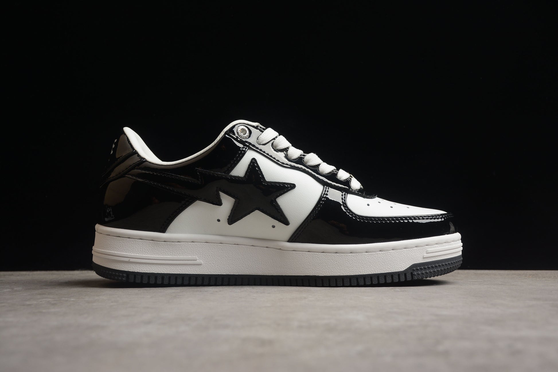BAPE Sta Low-top Sneakers In And White - Black Unisex Streetwear Limited Edition - **BAPE STA Low-Top Sneakers in Black and White** Introducing the BAPE STA Low-Top Sneakers in