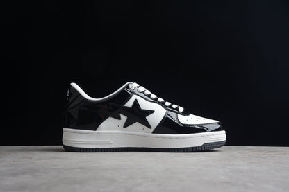 BAPE Sta Low-top Sneakers In And White - Black Unisex Streetwear Limited Edition - **BAPE STA Low-Top Sneakers in Black and White** Introducing the BAPE STA Low-Top Sneakers in