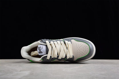 BAPE Sta Low-top Sneakers In Grey And Neon - Green Unisex Streetwear Limited Edition - **BAPE STA Low-Top Sneakers in Grey and Neon Green** Introducing the BAPE STA Low-Top Sneakers