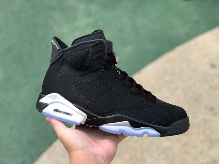 Jordan 6 black Chrome Sneakers Unisex Streetwear Limited Edition