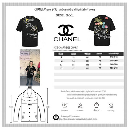 T-shirt noir Chanel "Les femmes sauveront le monde"