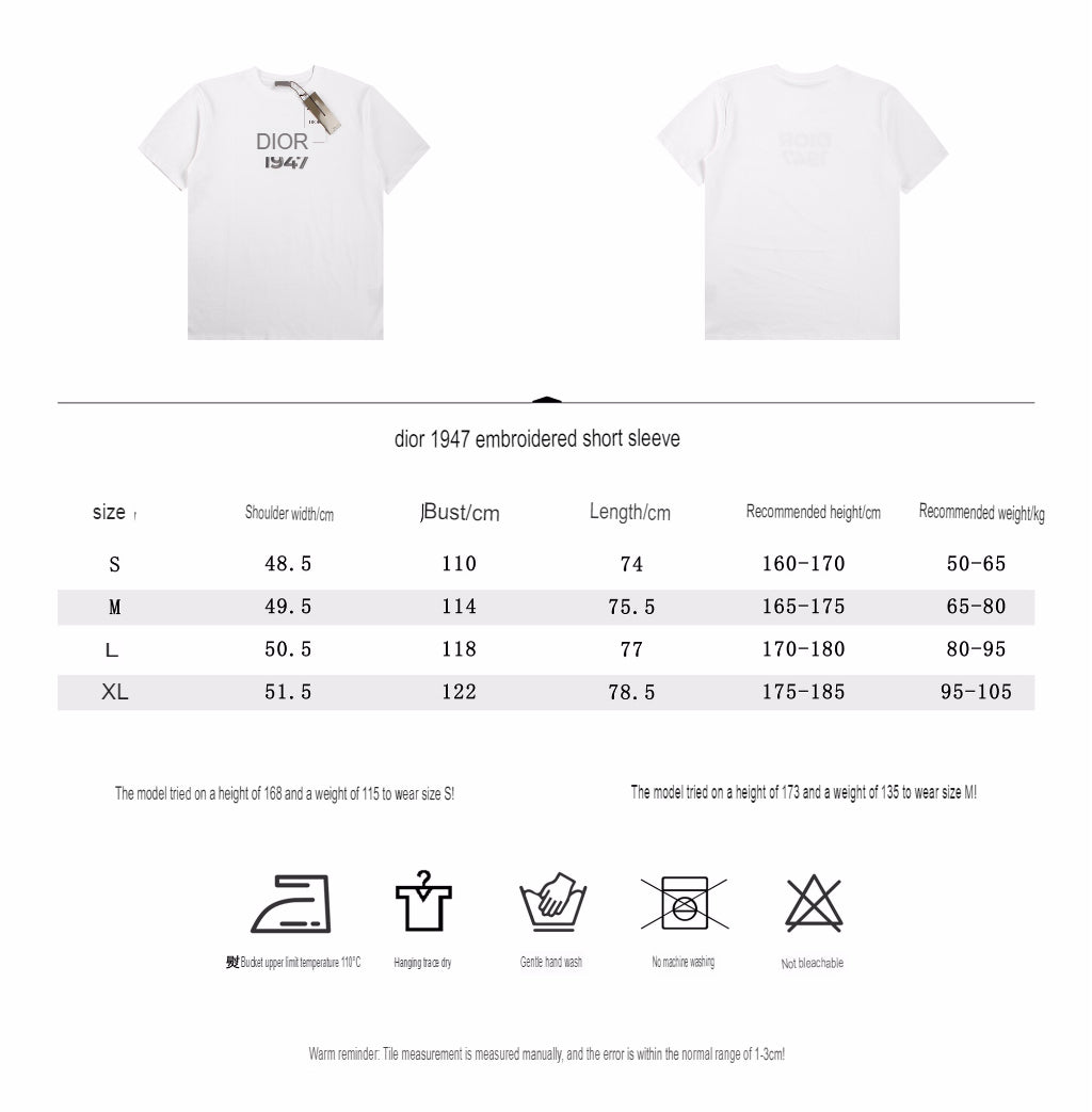 Camiseta Dior 1947 - Blanca