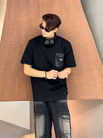 Prada Pocket T-Shirt (Black) - logo - replica sneakers