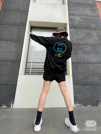 Sudadera Gucci con logo de doble G entrelazada - Negra