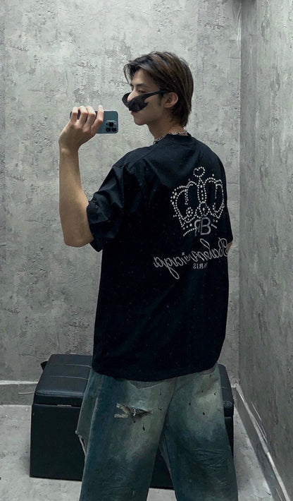 Camiseta negra lisa de Balenciaga