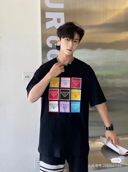 Prada Pop Art Logo T-Shirt (Black) - logo - replica sneakers