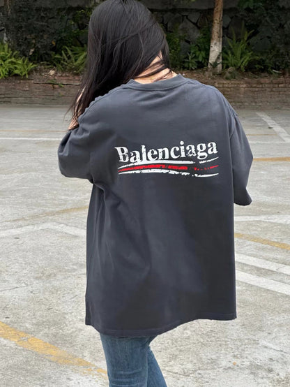 T-shirt de campagne politique Balenciaga (gris)