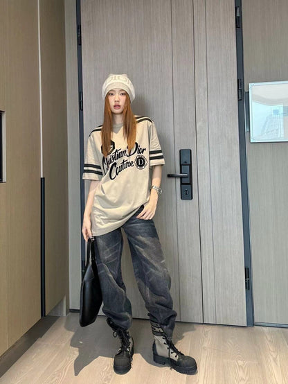 Camiseta beige de alta costura de Christian Dior