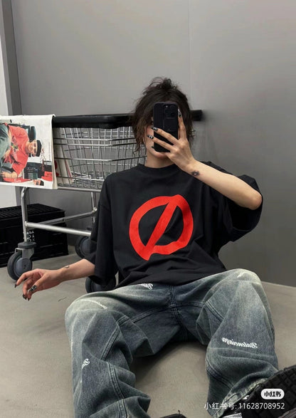 Camiseta de la gira de Balenciaga con cordón (negra)