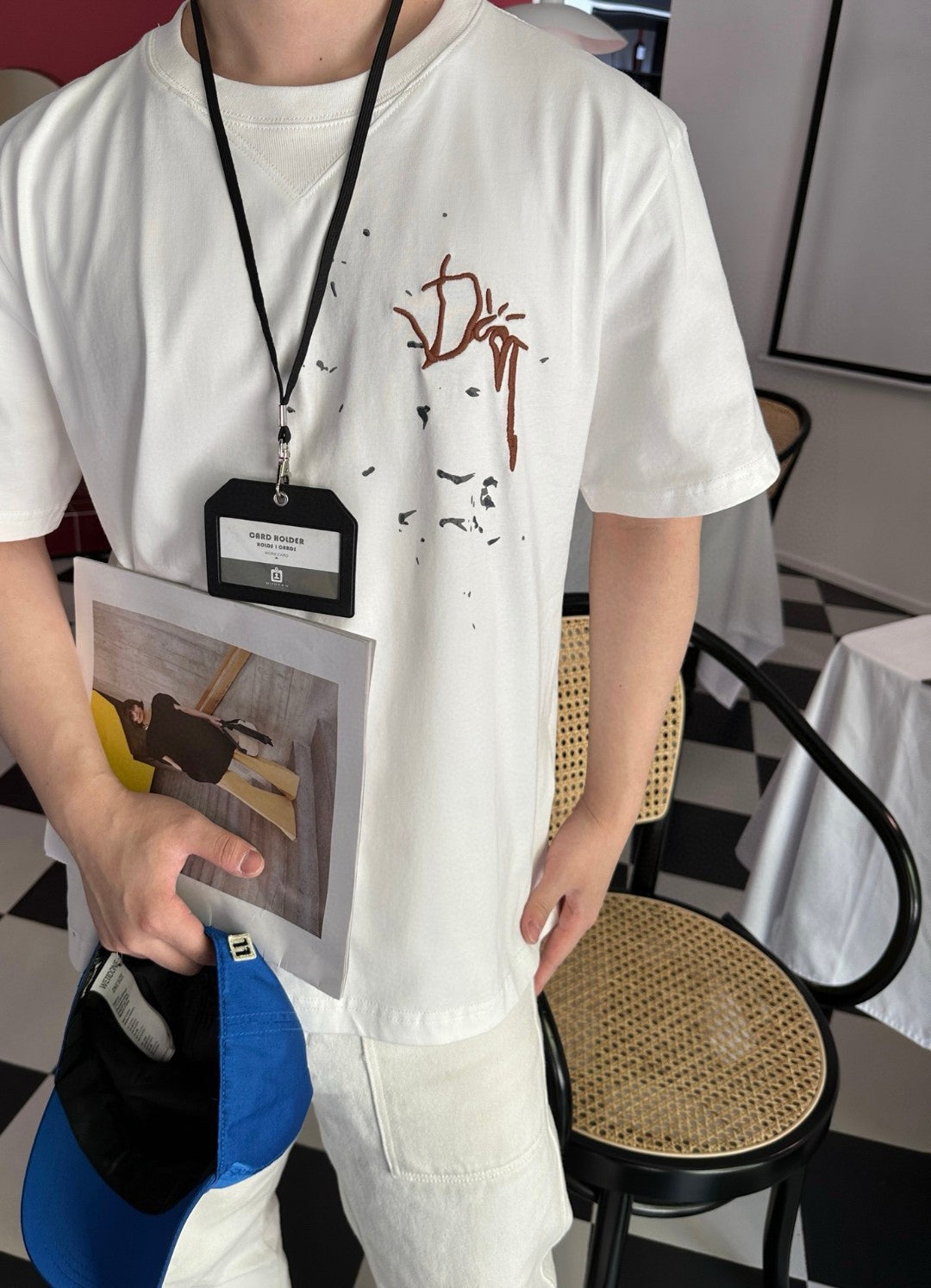 Camiseta Dior Artistic Splatter (Blanca)