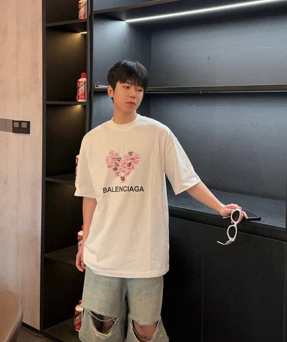 Camiseta Balenciaga Love Notes en blanco