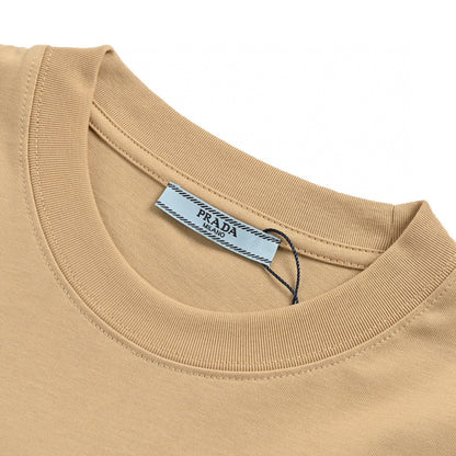 Prada Milano Beige Logo T-Shirt - back view - replica sneakers