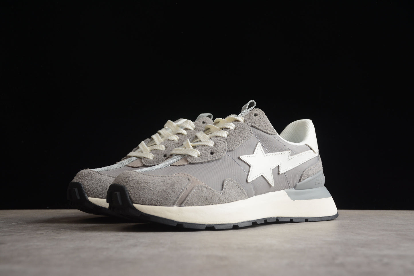 BAPE Sta Runner Sneakers In Grey And - White Unisex Streetwear Limited Edition - **BAPE STA Runner Sneakers in Grey and White** Introducing the BAPE STA Runner Sneakers in