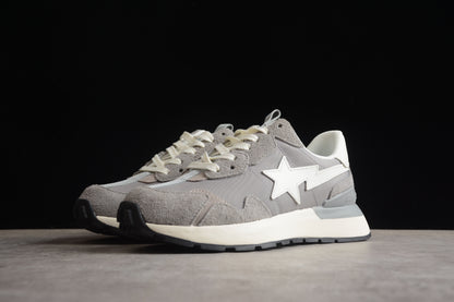 BAPE Sta Runner Sneakers In Grey And - White Unisex Streetwear Limited Edition - **BAPE STA Runner Sneakers in Grey and White** Introducing the BAPE STA Runner Sneakers in