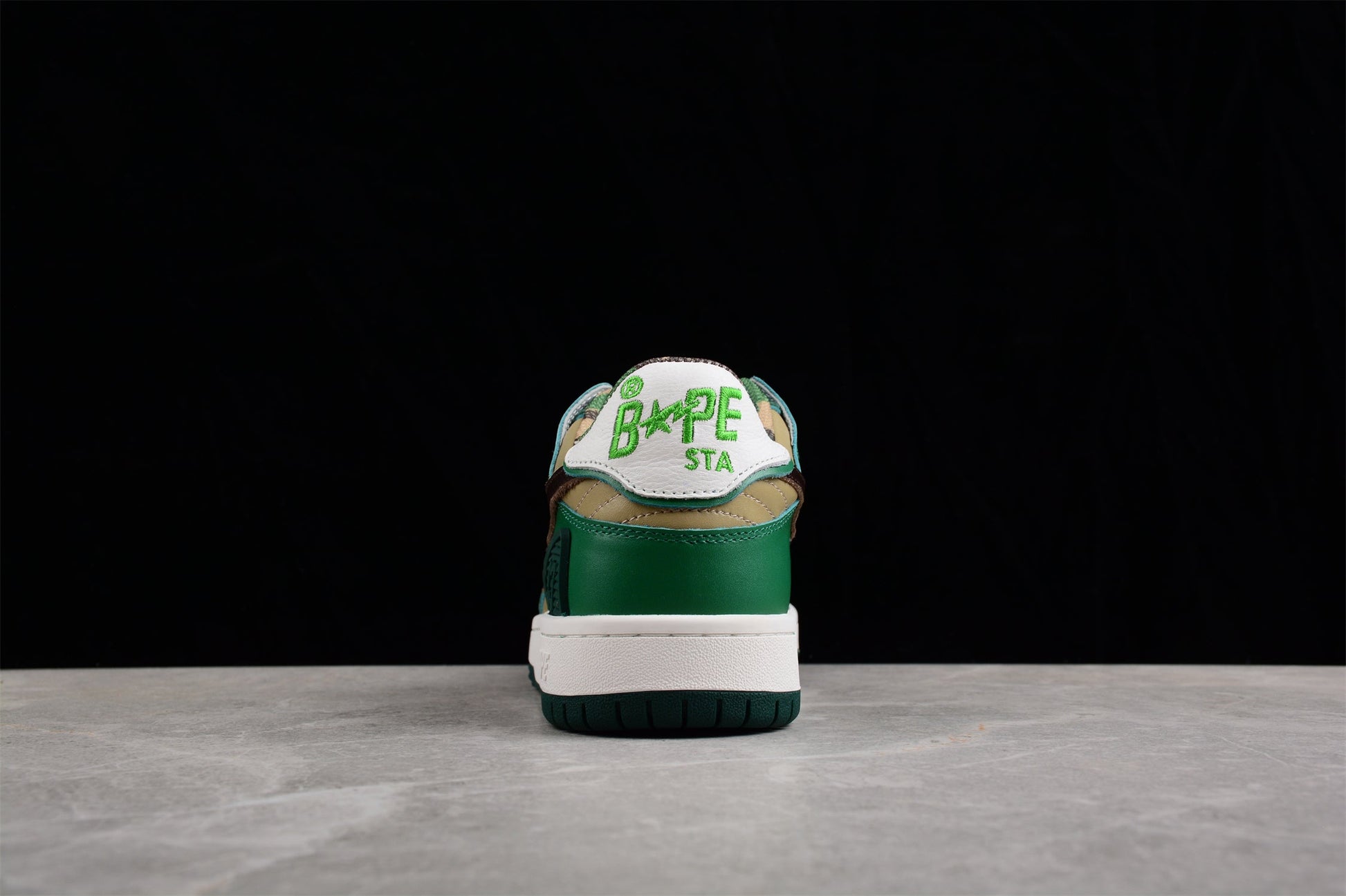 BAPE Sta Low-top Sneakers In And Brown - Green Unisex Streetwear Limited Edition - **BAPE STA Low-Top Sneakers in Green and Brown** Experience the perfect blend of style and