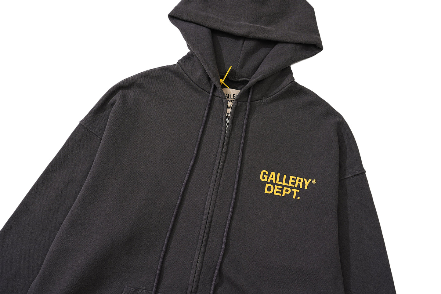 Gallery Dept. Gallery Dept Zip Up Hoodie - Black Unisex Streetwear Limited Edition - ### Product Description: Gallery Dept. Black Zip-Up Hoodie Introducing the Gallery Dept. Black Zip-Up Hoodie,
