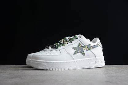 BAPE Sta Camo Edition Sneakers - White Unisex Streetwear Limited Edition - ### BAPE STA White Camo Edition Sneakers Introducing the BAPE STA White Camo Edition Sneakers,