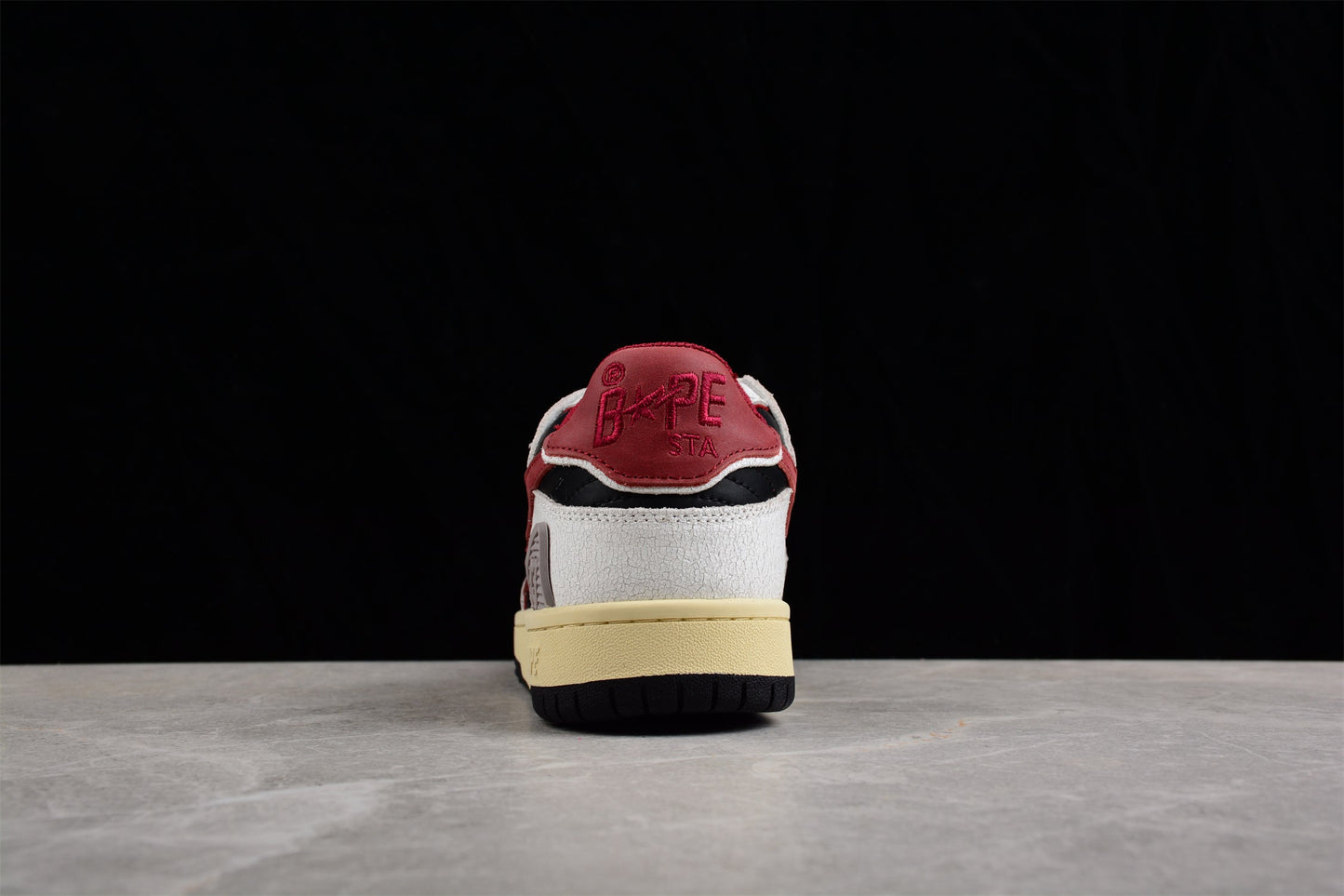 BAPE Sta Low Top Sneakers In Red, White, And - Black Unisex Streetwear Limited Edition - Introducing the BAPE STA Low Top Sneakers in Red, White, and Black C a dynamic