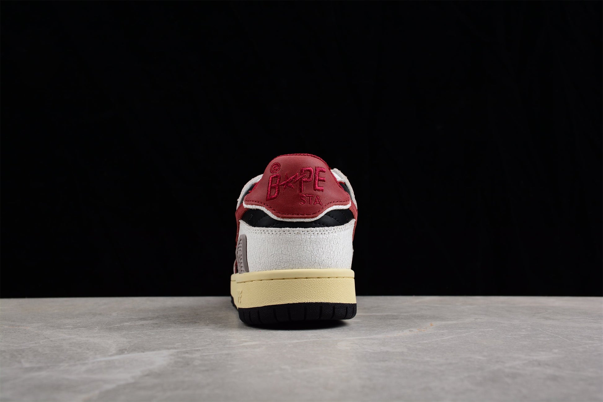 BAPE Sta Low Top Sneakers In Red, White, And - Black Unisex Streetwear Limited Edition - Introducing the BAPE STA Low Top Sneakers in Red, White, and Black C a dynamic