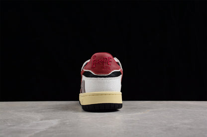 BAPE Sta Low Top Sneakers In Red, White, And - Black Unisex Streetwear Limited Edition - Introducing the BAPE STA Low Top Sneakers in Red, White, and Black C a dynamic
