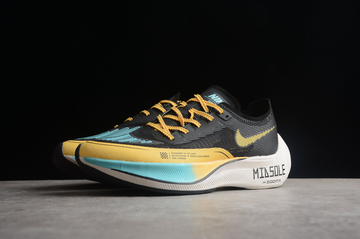 Zoom - Vaporfly Ne - T% 2 Black,turquoise And Yellow Unisex Streetwear Limited Edition - Introducing the Nike Air Zoom Alphafly NEXT% 2, a revolutionary running shoe designed for those