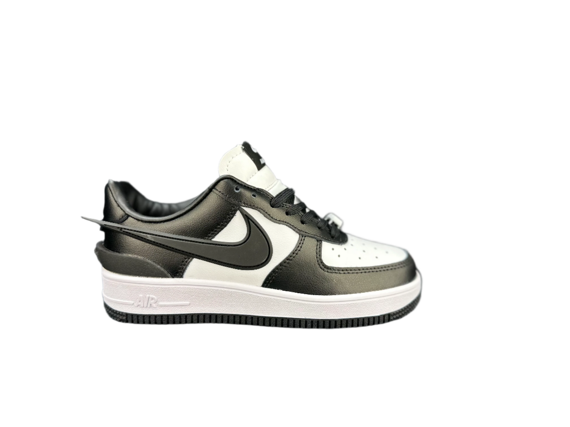 NIKE Air Force 1 'big Swoosh Panda' - Black Unisex Streetwear Limited Edition - **Nike Air Force 1 'Big Swoosh Panda'** The Nike Air Force 1 'Big Swoosh Panda'