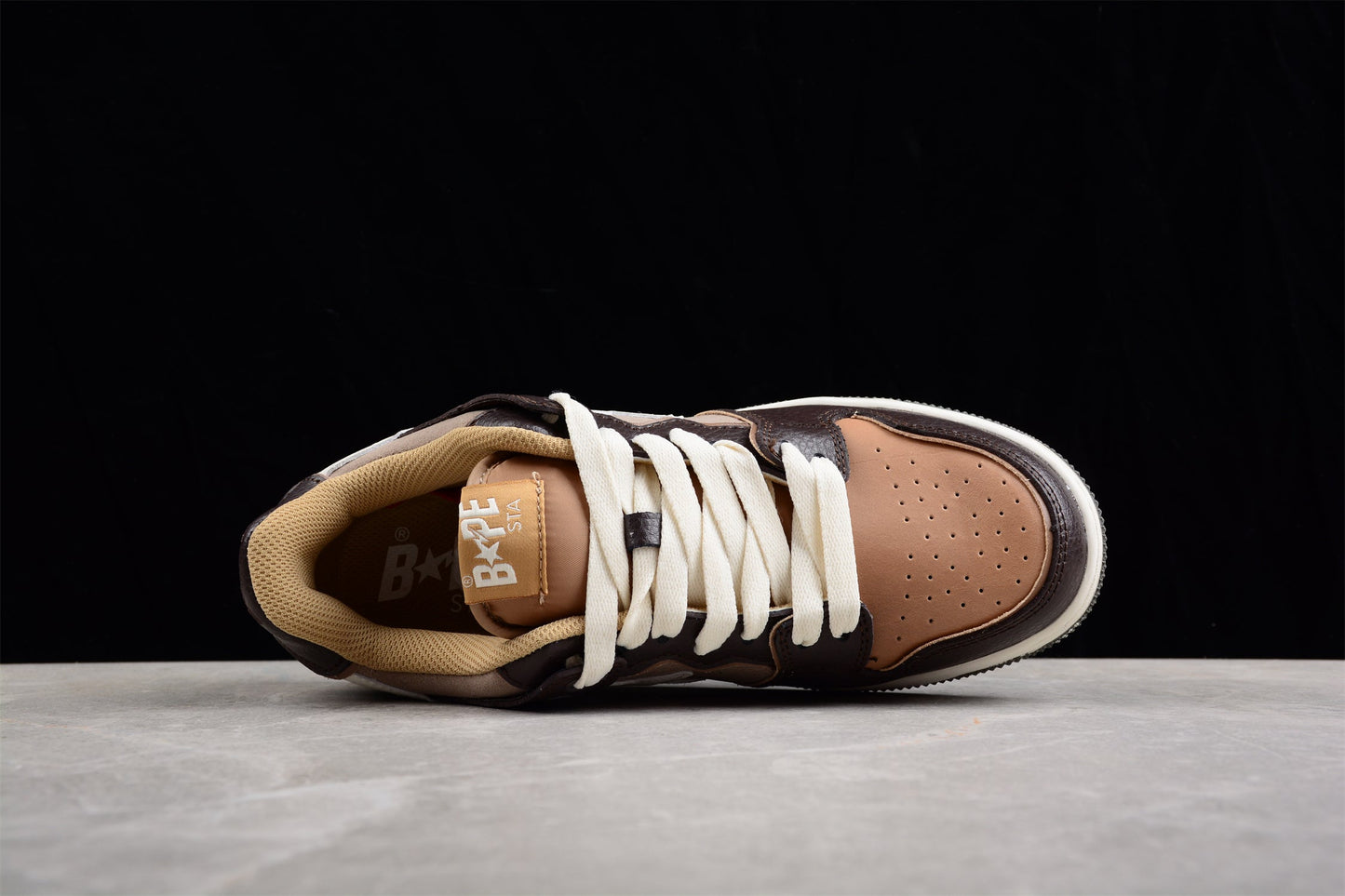 BAPE Sta Low-top Sneakers In And Beige - Brown Unisex Streetwear Limited Edition - **BAPE STA Low-Top Sneakers in Brown and Beige** Introducing the BAPE STA Low-Top Sneakers in