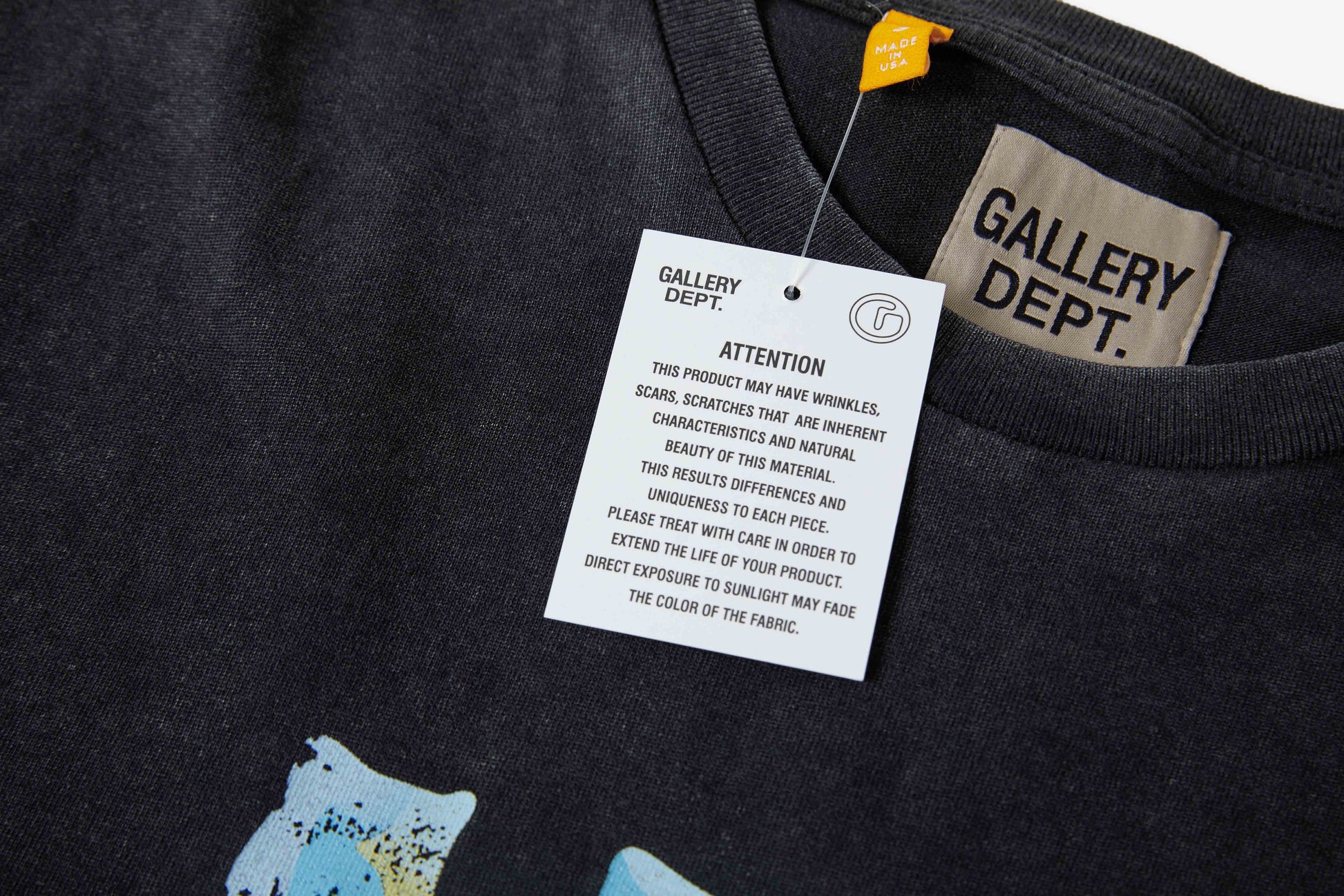 GALLERY Dept Broken Atk Tee T-Shirt - Black Unisex Streetwear Limited Edition - Introducing the Gallery Dept. 'Art That Kills' Distressed Graphic T-Shirt, a striking piece that embodies