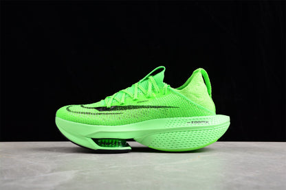 Zoom Alphafly Ne - T% 2 - Green Unisex Streetwear Limited Edition - The Nike Air Zoom Alphafly NEXT% 2 in vibrant green is a premier running shoe