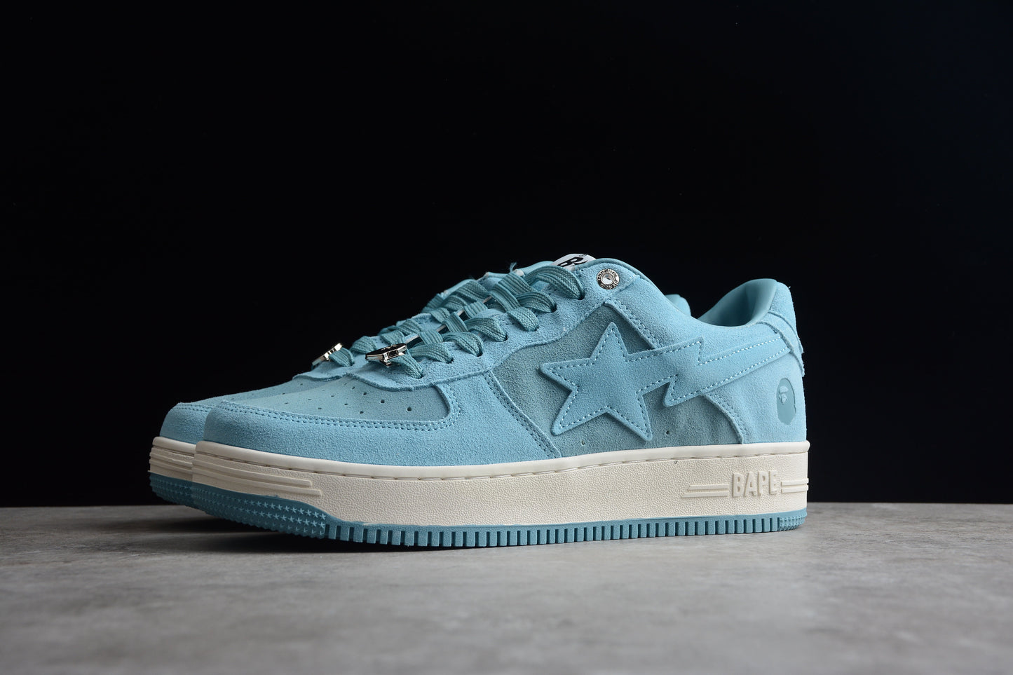 BAPE Sta Low-top Suede Sneakers - Blue Unisex Streetwear Limited Edition - **BAPE STA Low-Top Blue Suede Sneakers** Elevate your sneaker collection with the BAPE STA Low-Top