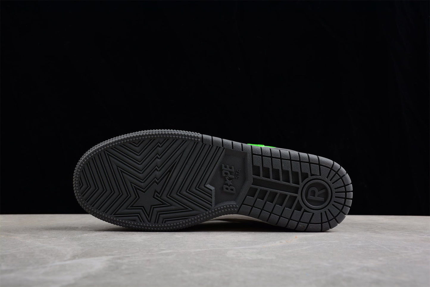 BAPE Sta Low-top Sneakers In Grey And Neon - Green Unisex Streetwear Limited Edition - **BAPE STA Low-Top Sneakers in Grey and Neon Green** Introducing the BAPE STA Low-Top Sneakers