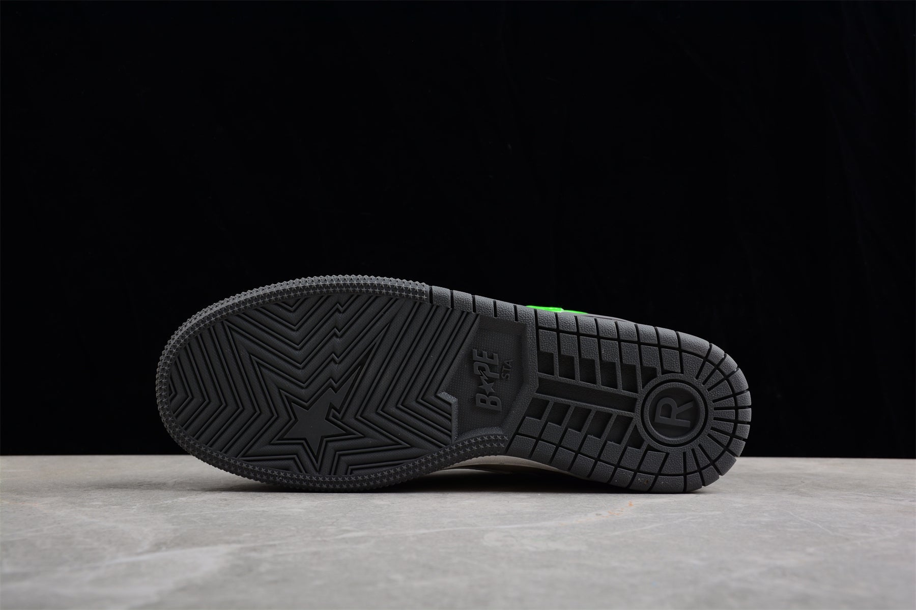 BAPE Sta Low-top Sneakers In Grey And Neon - Green Unisex Streetwear Limited Edition - **BAPE STA Low-Top Sneakers in Grey and Neon Green** Introducing the BAPE STA Low-Top Sneakers