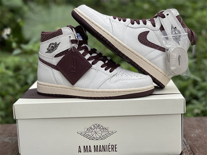 JORDAN 1 Retro High Og - A Ma Maniere - Black Unisex Streetwear Limited Edition