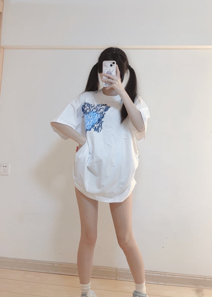 Camiseta con motivo de monograma Dior (blanca)