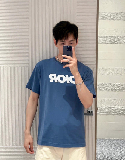 T-shirt Dior avec logo classique (bleu)