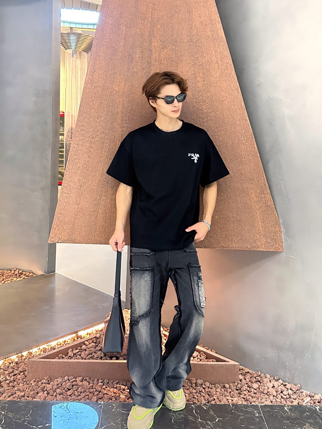 Prada Milano Logo Black T-Shirt - logo - replica sneakers
