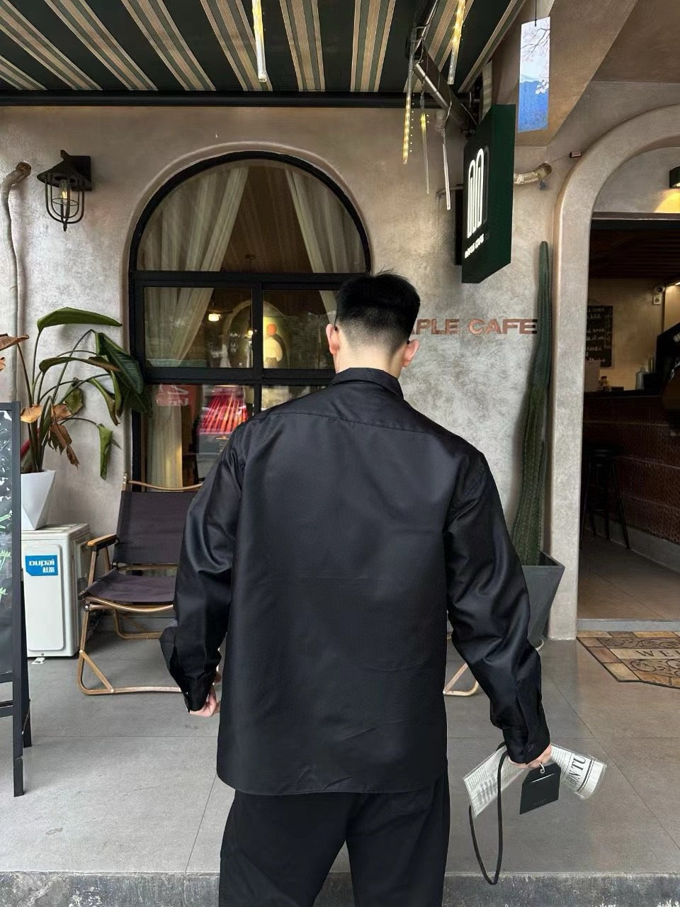 Prada Military Style Jacket - Black - logo - replica sneakers