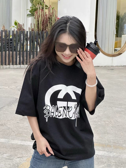 Gucci - Balenciaga Hacker Project T-shirt (black) Unisex Streetwear Limited Edition - The Gucci x Balenciaga Hacker Project T-Shirt in black is a distinctive piece from the