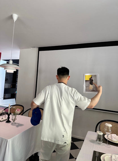 Camiseta Dior Artistic Splatter (Blanca)