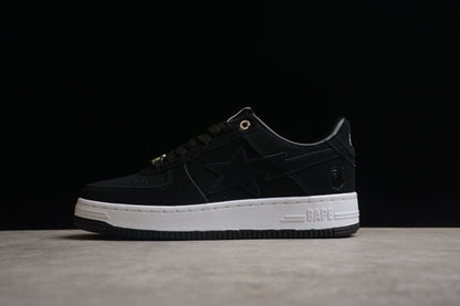 BAPE Sta Low-top Suede Sneakers - Black Unisex Streetwear Limited Edition - **BAPE STA Low-Top Black Suede Sneakers** Elevate your sneaker collection with the BAPE STA Low-Top