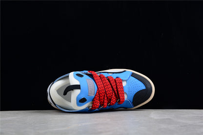 Lanvin Blue And Lace Sneakers - Red Unisex Streetwear Limited Edition - ### Lanvin Blue and Red Lace Sneakers Experience the perfect blend of contemporary design and