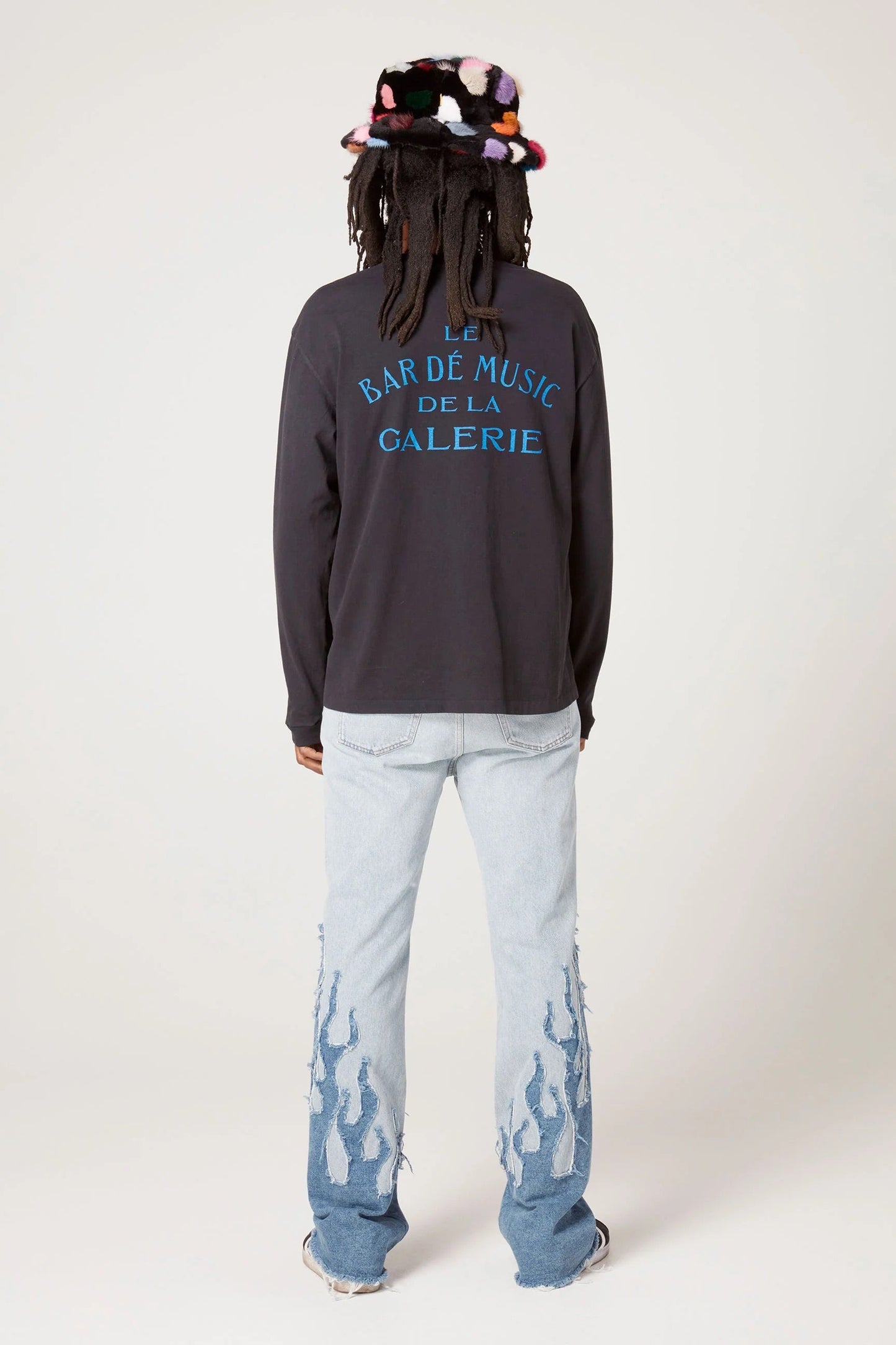 GALLERY Dept Le Bar Music De La Lerie Longsleeve Tee T-Shirt - Black Unisex Streetwear Limited Edition - **Gallery Dept. 'Le Bar D | Music De La Galerie' Long Sleeve Tee: Detailed Product Description