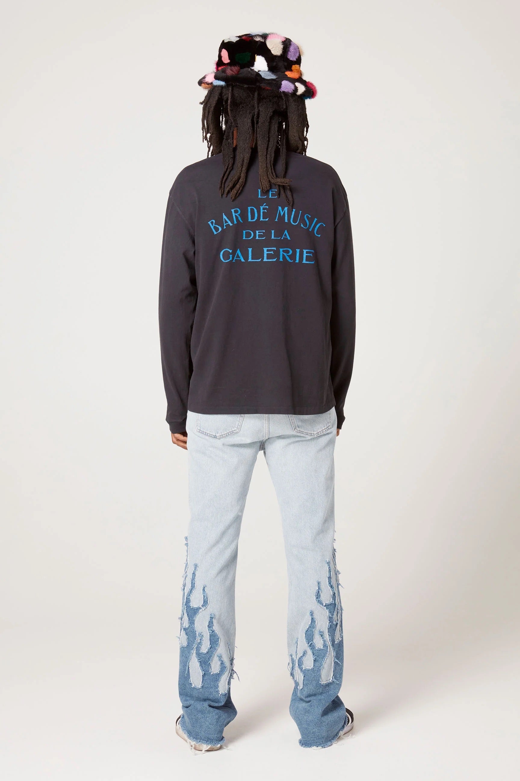 GALLERY Dept Le Bar Music De La Lerie Longsleeve Tee T-Shirt - Black Unisex Streetwear Limited Edition - **Gallery Dept. 'Le Bar D | Music De La Galerie' Long Sleeve Tee: Detailed Product Description