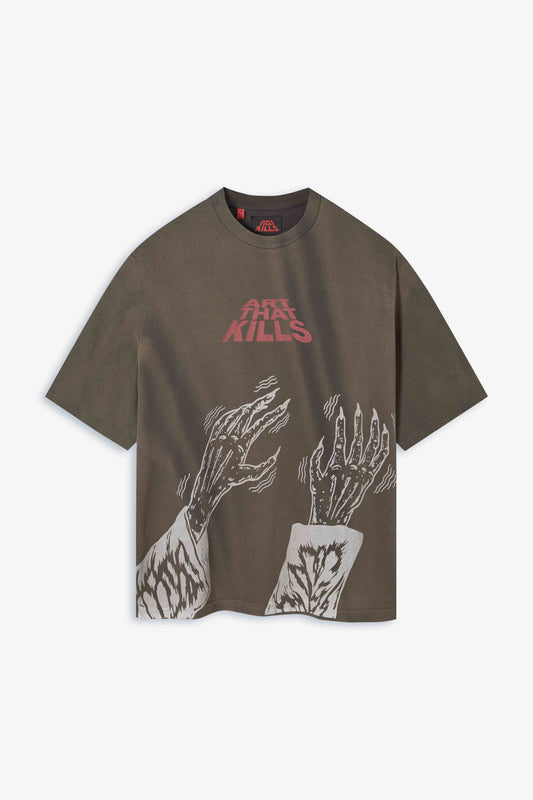 GALLERY Dept. Atk Zombie Tee T-Shirt - Red Unisex Streetwear Limited Edition - Introducing the Gallery Dept. 'Art That Kills' Graphic T-Shirt, a bold and edgy piece designed