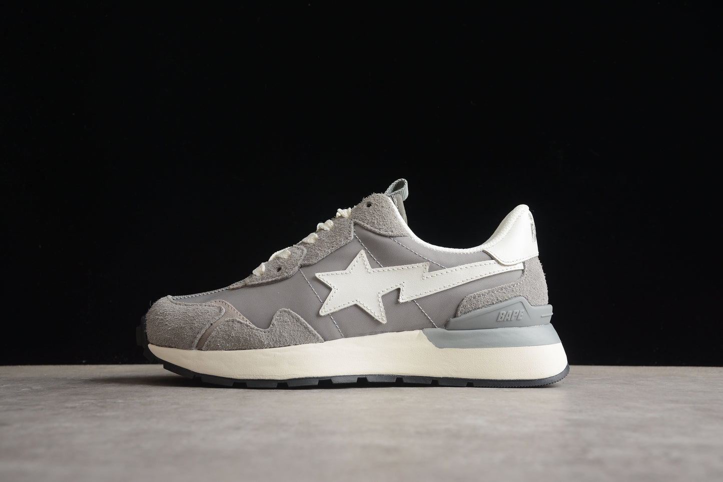 BAPE Sta Runner Sneakers In Grey And - White Unisex Streetwear Limited Edition - **BAPE STA Runner Sneakers in Grey and White** Introducing the BAPE STA Runner Sneakers in