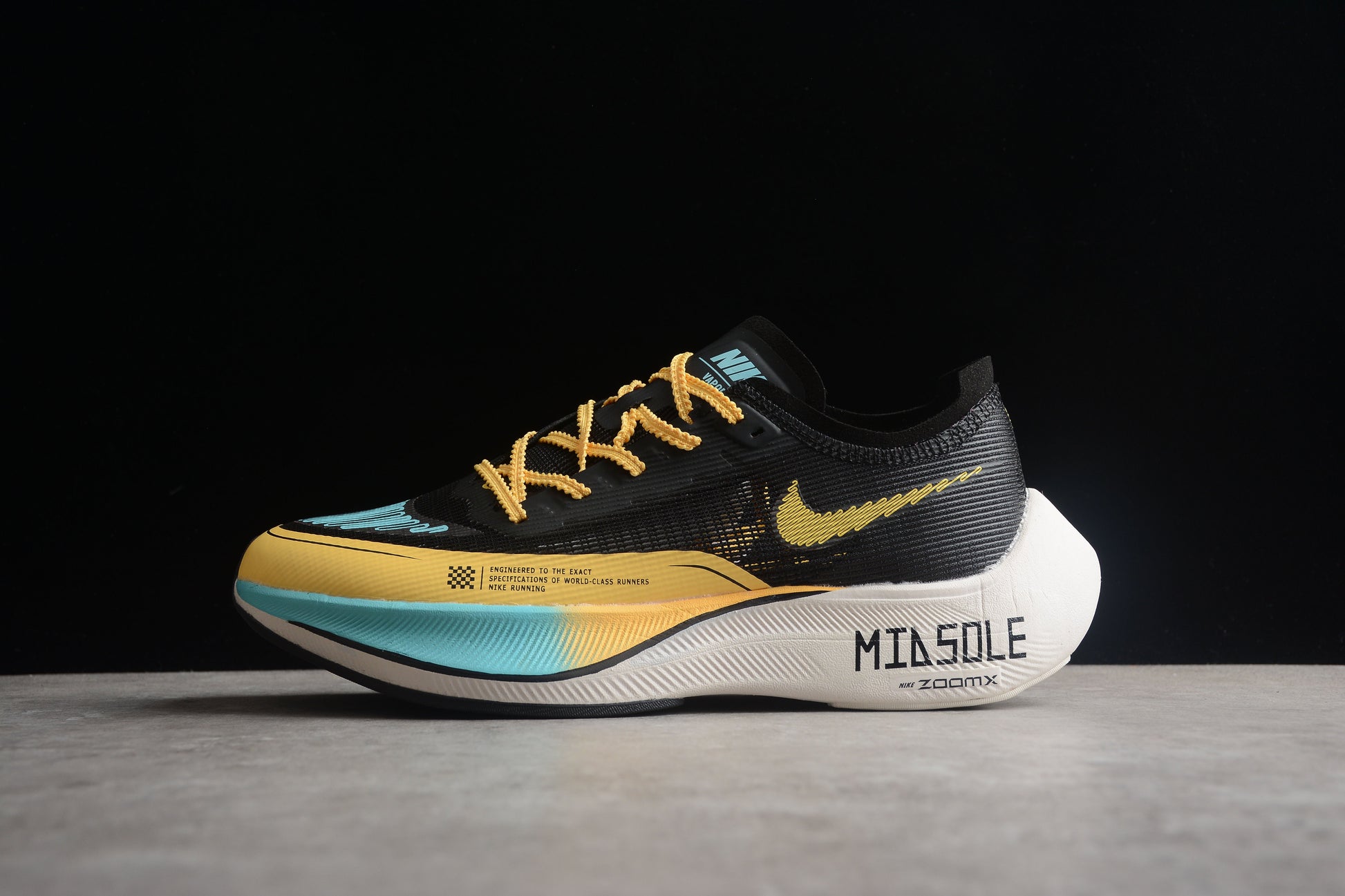 Zoom - Vaporfly Ne - T% 2 Black,turquoise And Yellow Unisex Streetwear Limited Edition - Introducing the Nike Air Zoom Alphafly NEXT% 2, a revolutionary running shoe designed for those